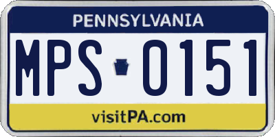 PA license plate MPS0151