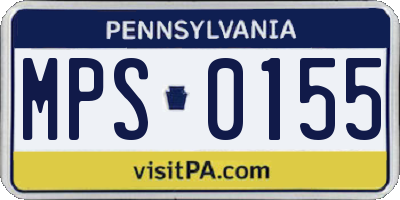 PA license plate MPS0155