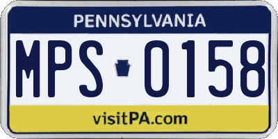 PA license plate MPS0158