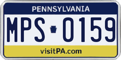 PA license plate MPS0159