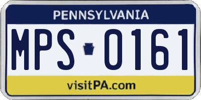 PA license plate MPS0161