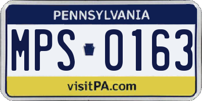 PA license plate MPS0163
