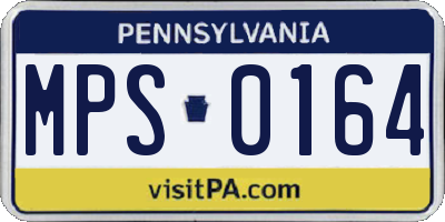 PA license plate MPS0164