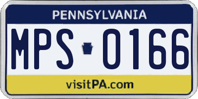 PA license plate MPS0166