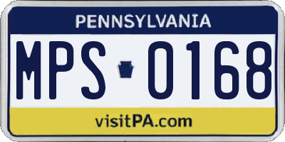 PA license plate MPS0168