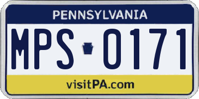 PA license plate MPS0171