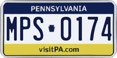 PA license plate MPS0174