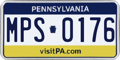 PA license plate MPS0176