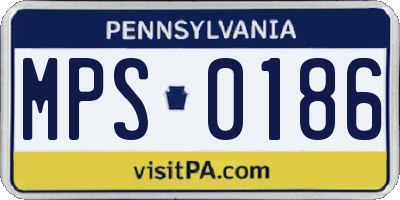 PA license plate MPS0186