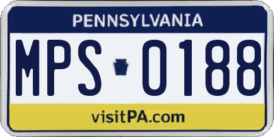 PA license plate MPS0188