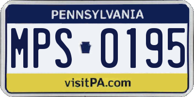 PA license plate MPS0195