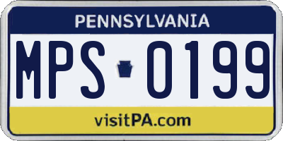 PA license plate MPS0199