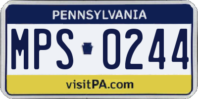 PA license plate MPS0244
