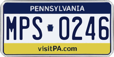 PA license plate MPS0246
