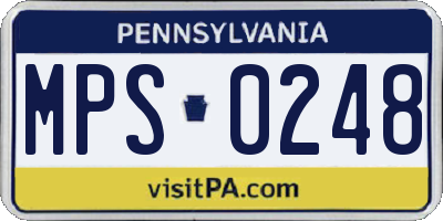 PA license plate MPS0248