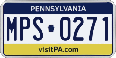 PA license plate MPS0271