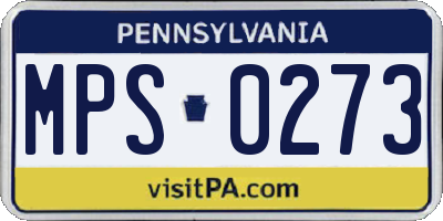 PA license plate MPS0273