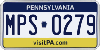 PA license plate MPS0279