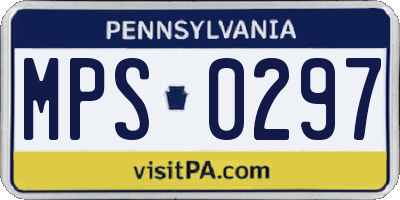 PA license plate MPS0297