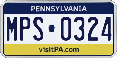 PA license plate MPS0324