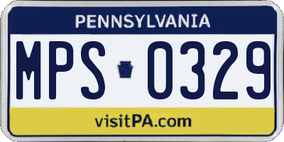 PA license plate MPS0329