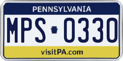 PA license plate MPS0330