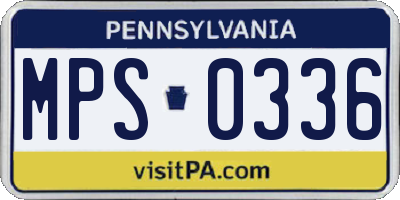 PA license plate MPS0336
