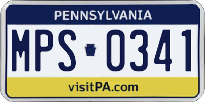 PA license plate MPS0341