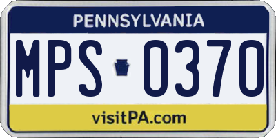 PA license plate MPS0370