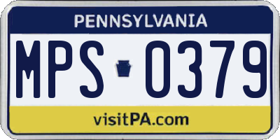 PA license plate MPS0379