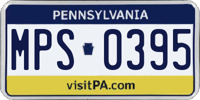 PA license plate MPS0395