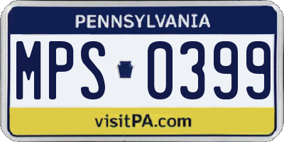 PA license plate MPS0399