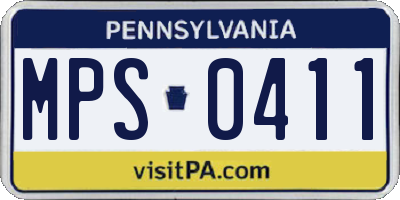 PA license plate MPS0411