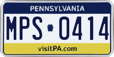 PA license plate MPS0414