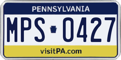 PA license plate MPS0427