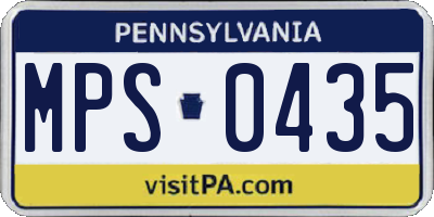 PA license plate MPS0435