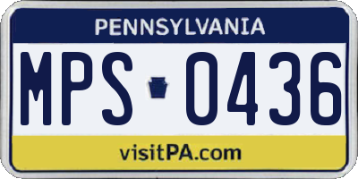 PA license plate MPS0436