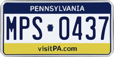 PA license plate MPS0437