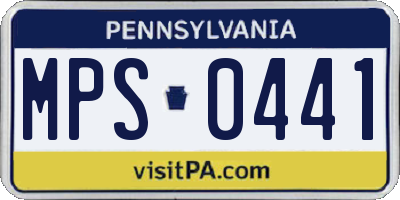 PA license plate MPS0441