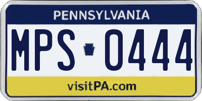 PA license plate MPS0444