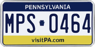 PA license plate MPS0464