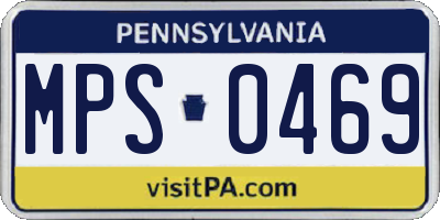 PA license plate MPS0469