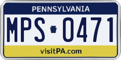 PA license plate MPS0471