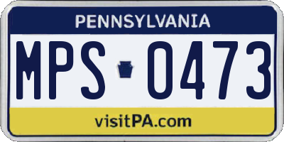 PA license plate MPS0473