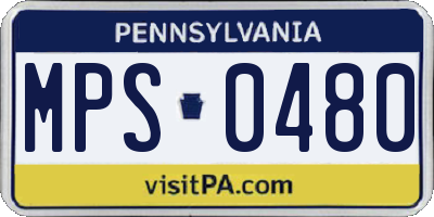 PA license plate MPS0480