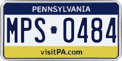 PA license plate MPS0484