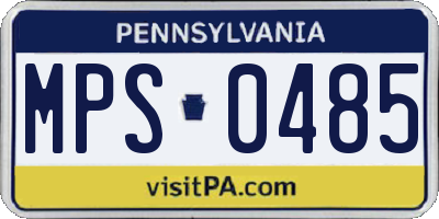 PA license plate MPS0485