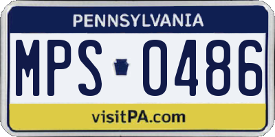 PA license plate MPS0486