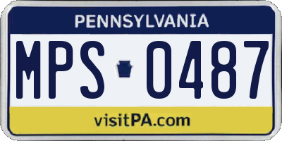 PA license plate MPS0487