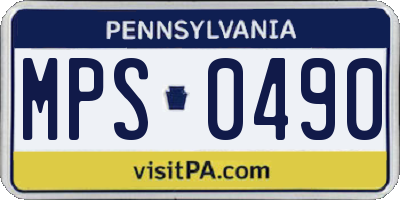 PA license plate MPS0490